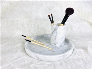 High End Hotel Marble Bathroom Accessories Set Soap Dish