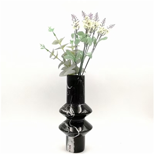Natural Stone Marble Flower Vase Stone Art