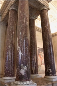 Brown/Green Marble Vasailles Columns
