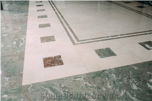 Brown/Green Marble Vasailles Polished And Leathered Tiles