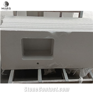 White Counter Tops Artificial Quartz Stone Kitchen Top