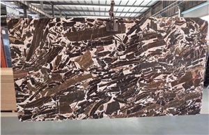 China Kylie Brown Marble Slab Kitchen Tile