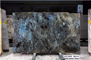 Madagascar Blue Lemurian Labradorite Granite Slab