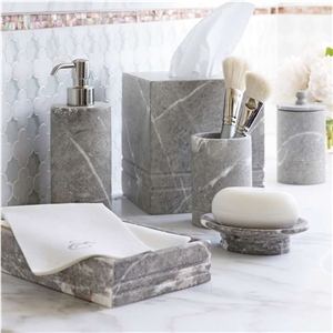 Natural Marble Design Hotel Bathroom Set Accessories