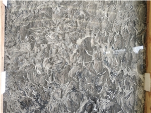 Overload Flower Marble Grey Wave Slab Wall Tile