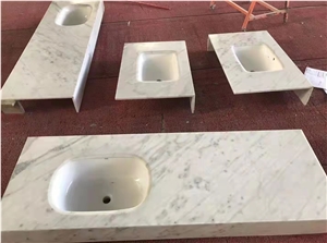 China Carrara White Bathroom Top