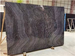 Chinese Absolutely Black Zebra Wood Vein Marble