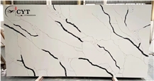 Artificial Carrara Quartz Engineered Marble Stone Wall Floor