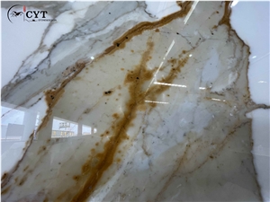 Calacatta Gold Marble Pattern Slab For Floor Wall Tile