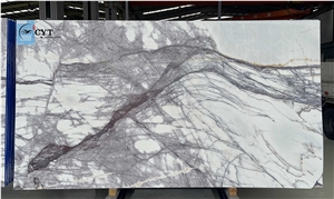 Lilac White Marble Pattern Slab For Wall Tile