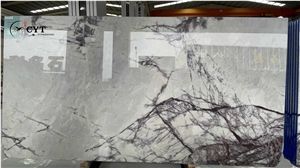 Lilac White Marble Pattern Slab For Wall Tile