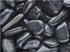Black Polished Pebbles 1"- 2"