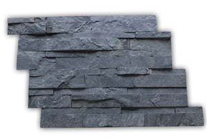 Zeera Green And Silver Grey Slate Wall Panels, Ledge Stone