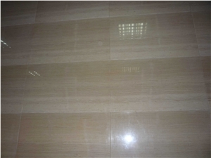 Italty Wooden Marble Slab Tile Flooring Project