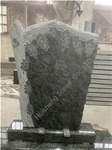 Western Olive Green Granite Headstone