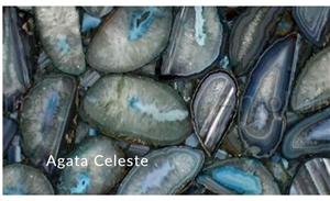 Agata Celeste Semiprecious Stone Slabs
