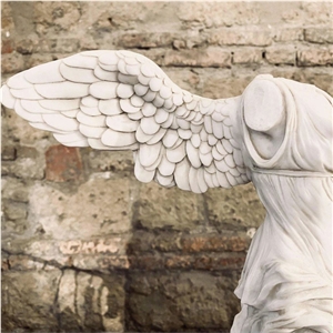 Hand Carved Victory  Winged  Samothrace  Marble Statue