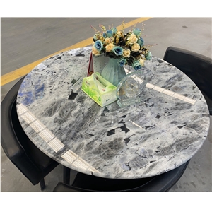 High Quality Luxury Lanber White Granite  Cafe Table Top