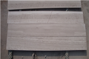 Natural White Wood Vein Marble And Wooden Grain Marble Tile
