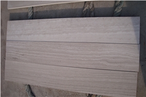 Natural White Wood Vein Marble And Wooden Grain Marble Tile