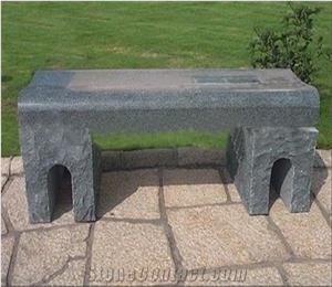 Rectangle Slab Granite Handcraft Surface Stone Bench