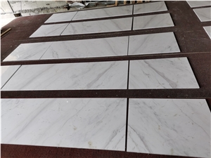 Volakas White Marble Floor Tiles ,Cheap Polished White