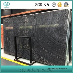 Ancient Wood Marble Or Black Wood Vein Marble Slabs For Sale