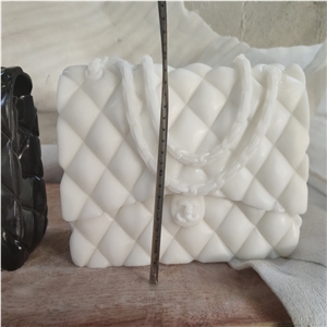 China Hanbai White Pure White Plain Chanel Stone Marble Bags