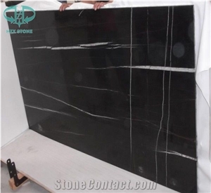 Nero St Laurent Black Gold Marble, Luxury Black Marble