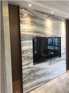 Competitive White Palissandro Wooden Vein Marble Slabs