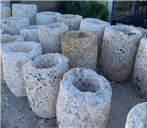 Caliza Stone Coral Stone Planter Pots