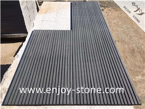 Grooved,Grey Basalt Tiles/ China Grey Basalt