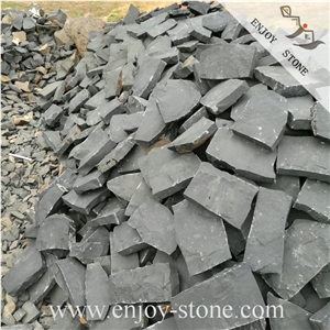 Zhangpu Black Basalt Flagstone Crazy Pavers
