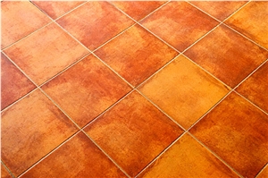 Red-Terracotta Tile Floor