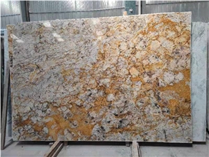 Golden Moon Granite, Gold Granite Slabs