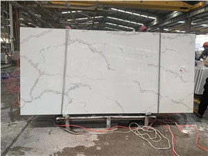 Carrara White Quartz Stone Slabs For America