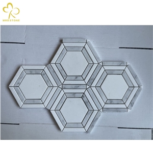 White Marble Mosaic Stone Tile With Different Design