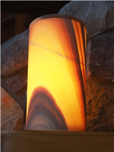 Interior Decor Natural Honey Onyx Lamp Transparent