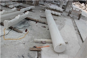 Natural White Marble Solid Column 5 Star Hotel Project