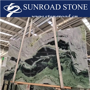 Cloud Green Jade Marble Green Forest Marble Slab Bookmatch