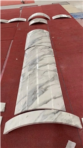 Calacatta White Marble Hollow Column Panel Stone Pillar
