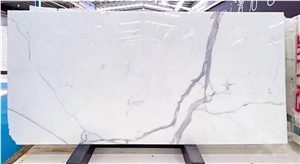 Excellent Quality Turkey White Polished Marble Slab