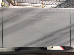 Good Quality Silk White Polished Marble Slabs