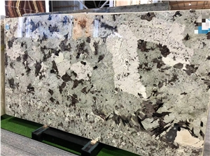Stable Quality Snow Mountain Blue Polished Granite Slabs