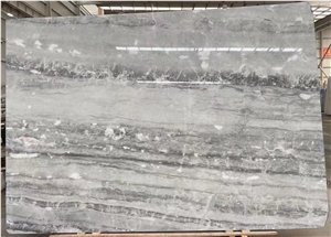 Superior Quality Cloud Grey Polished Marble Slab