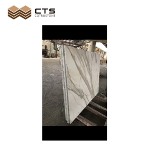 Marble Look Honeycomb Slab Customized Big Project Walling