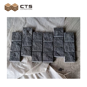 Black Color G684 Cobble Stone For Driveway Ourdoor Flooring