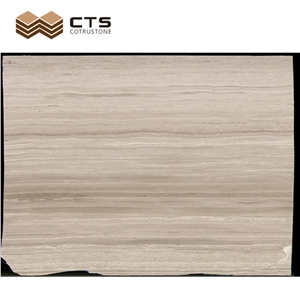 Cheap Classic Beige White Wood Vein Marble Slabs