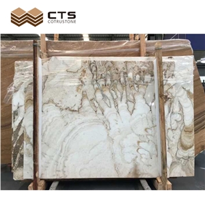 China Palissandro Beige Beautiful Marble Slab Cutting Size