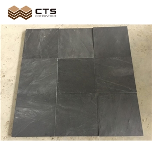 Custom Flat Wall Machine Cut Surface Cheap Black Slate Tiles